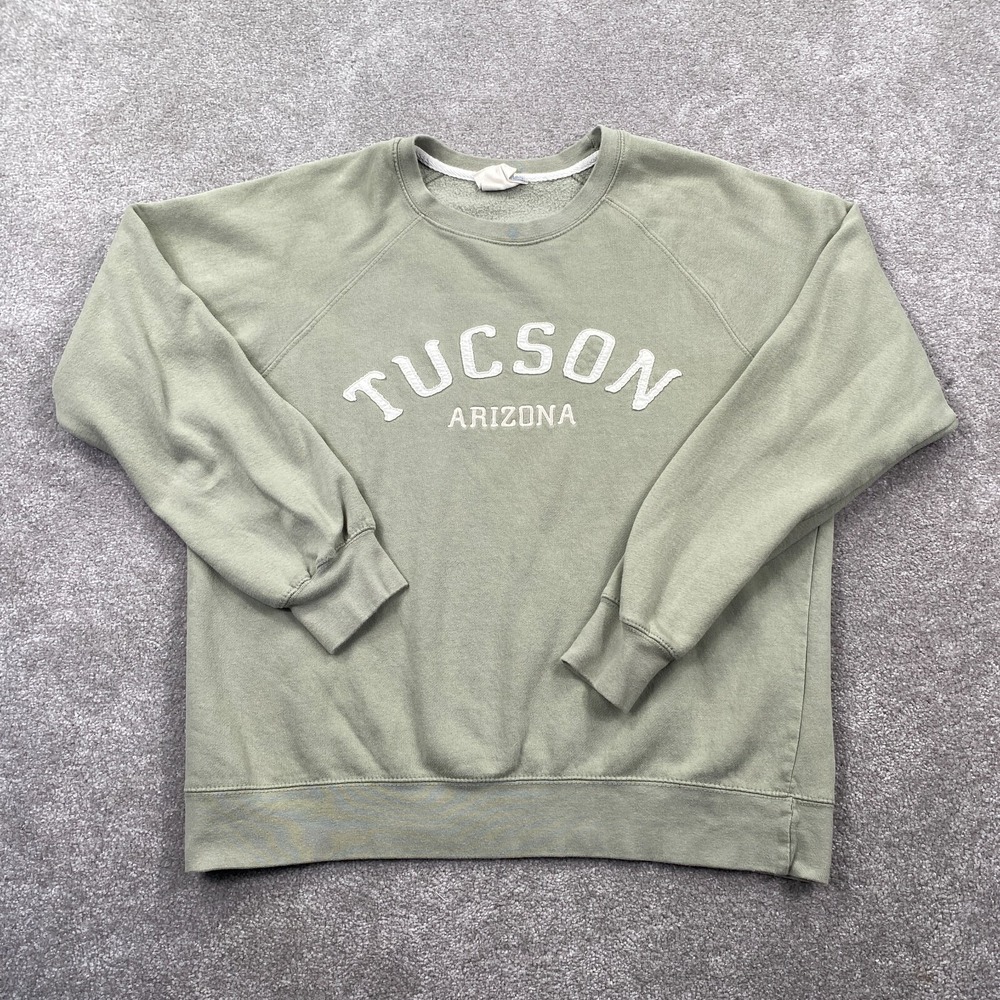 Tucson Arizona Collegiate Pullover Sweatshirt MV Sports Women's Size S Green